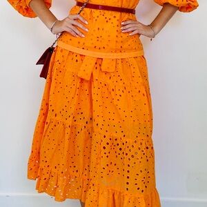 Zara skirt 100%cotton Pumpkin 🎃